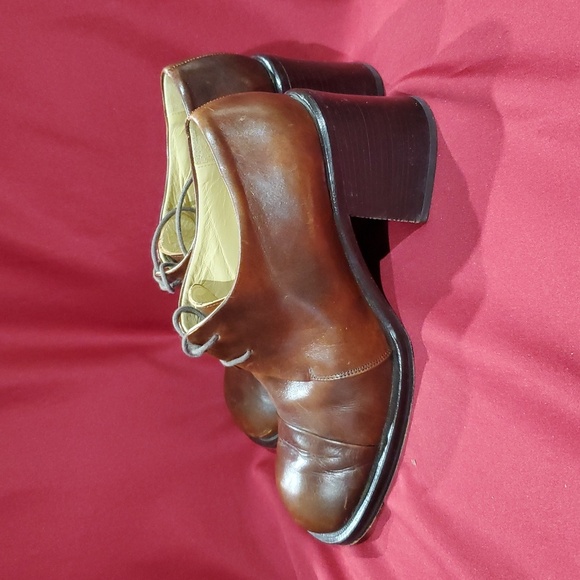 Varesino made in Italy heeled oxford lace up leather brown - Picture 3 of 8